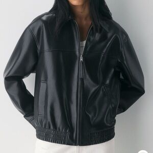 Aritzia Black Leather Jacket